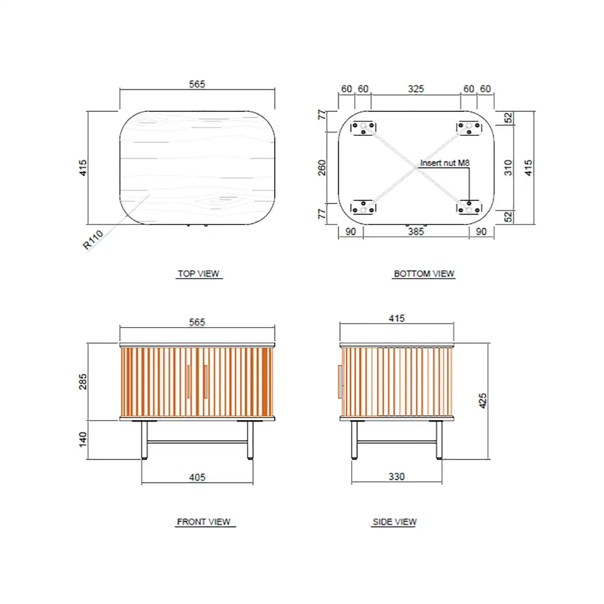 Fashionable Bedside Table Bedroom Storage Locker Living Room Large Storage Cabinet