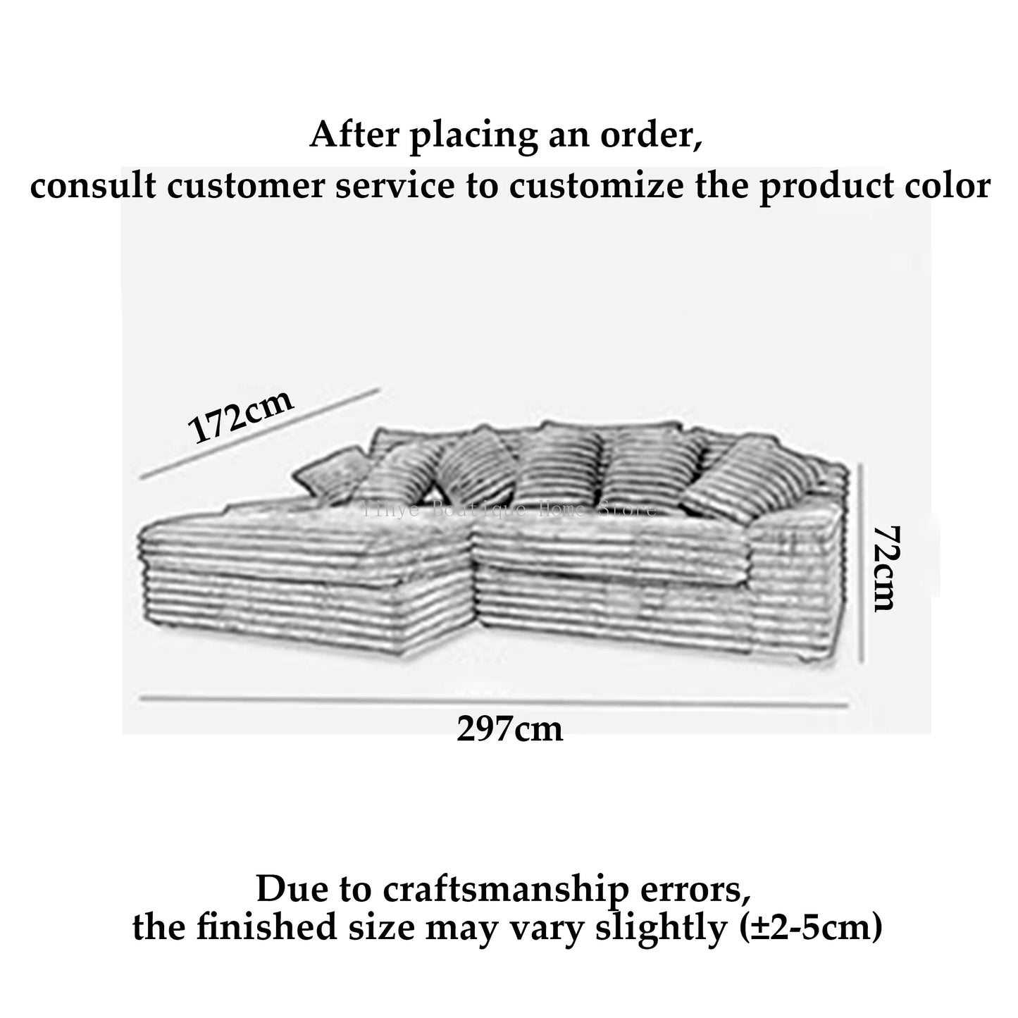 Minimalist Nordic Lazy Sofa, Thick Corduroy Cloud Design, Extra Wide Seat Depth, Vacuum Compressed Custom Living Room Furniture