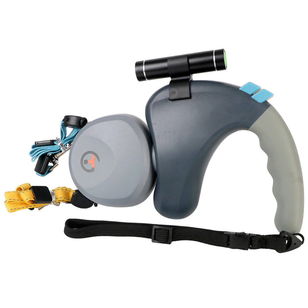 With Light Rotation Pet Rope Double Dual Dog Rope Leash for 2 Dogs Walking Retractable Pet Supplies Pet Traction Rope Belt