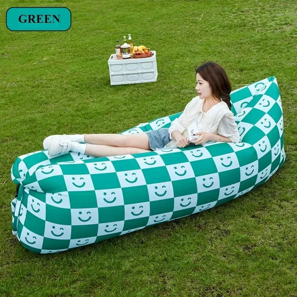 Camp Inflatable Sofa High Load-bearing Outdoor Portable Inflatable Sofas Multiple Scenarios Can Lie Down Picnics Outing Sofas