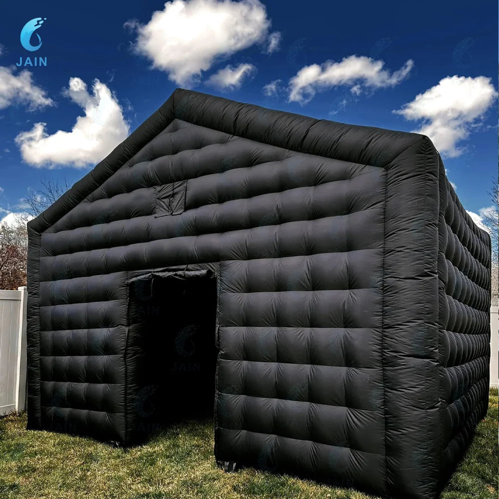 Stock!20FT Large Black Inflatable Nightclub Party Tent with Blower Inflatable Portable Disco Tent Air Tent for Wedding Birthday