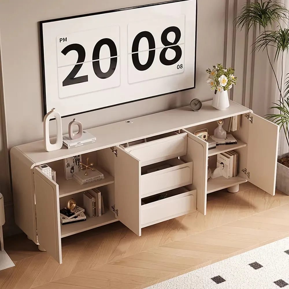 Trendy Floor Standing Living Room Decoration Cabinets Simple Modern Accent Cabinet Storage House Container Vitrina Furniture