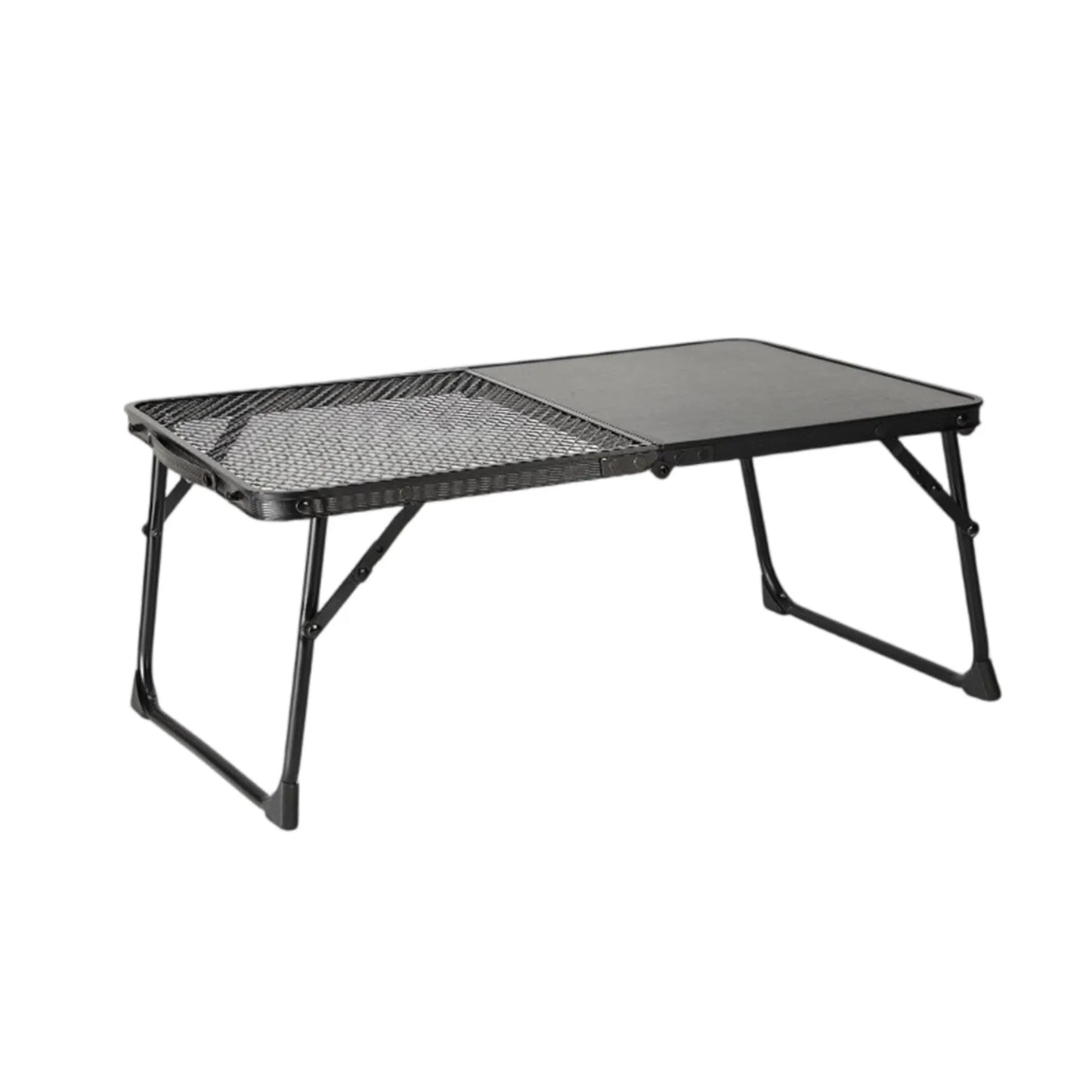 Outdoor Half-Folding Table Multi-Functional Iron Table High Load-Bearing Capacity Portable Picnic Camping Garden Barbecue Table