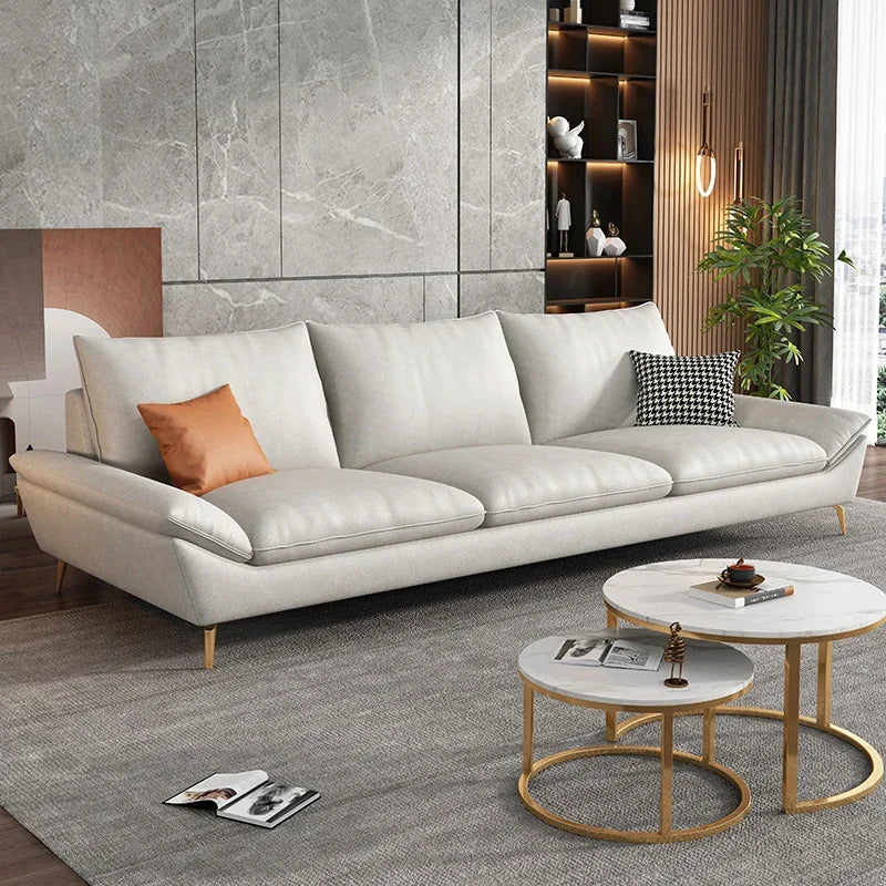 European Luxury Living Room Sofa Modern Cozy Family Technology Cloth Technology Cloth Divano Furniture Cheap Sofas In Offers