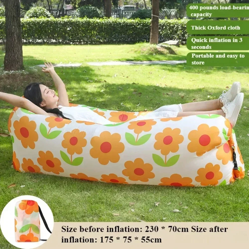 Camp Inflatable Sofa High Load-bearing Outdoor Portable Inflatable Sofas Multiple Scenarios Can Lie Down Picnics Outing Sofas
