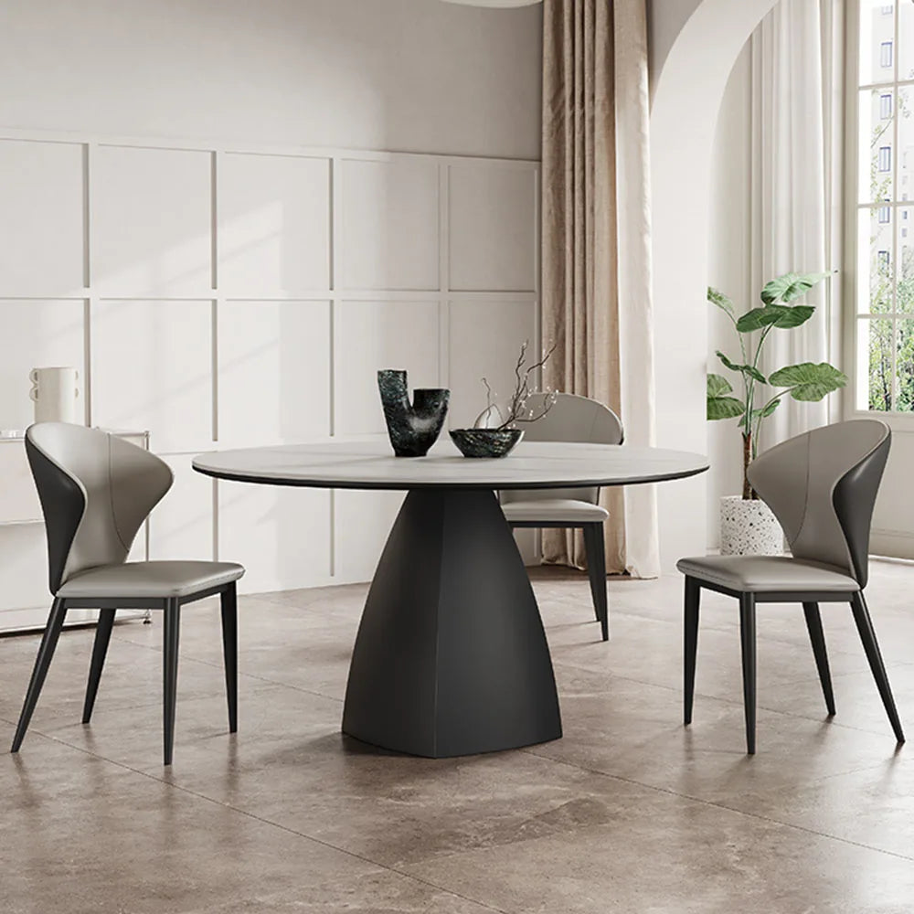 8 People Turntable Dining Table Leg Metal Nordic Living Dining Table Luxury Round Conjuntos De Sala De Jantar Home Decoration
