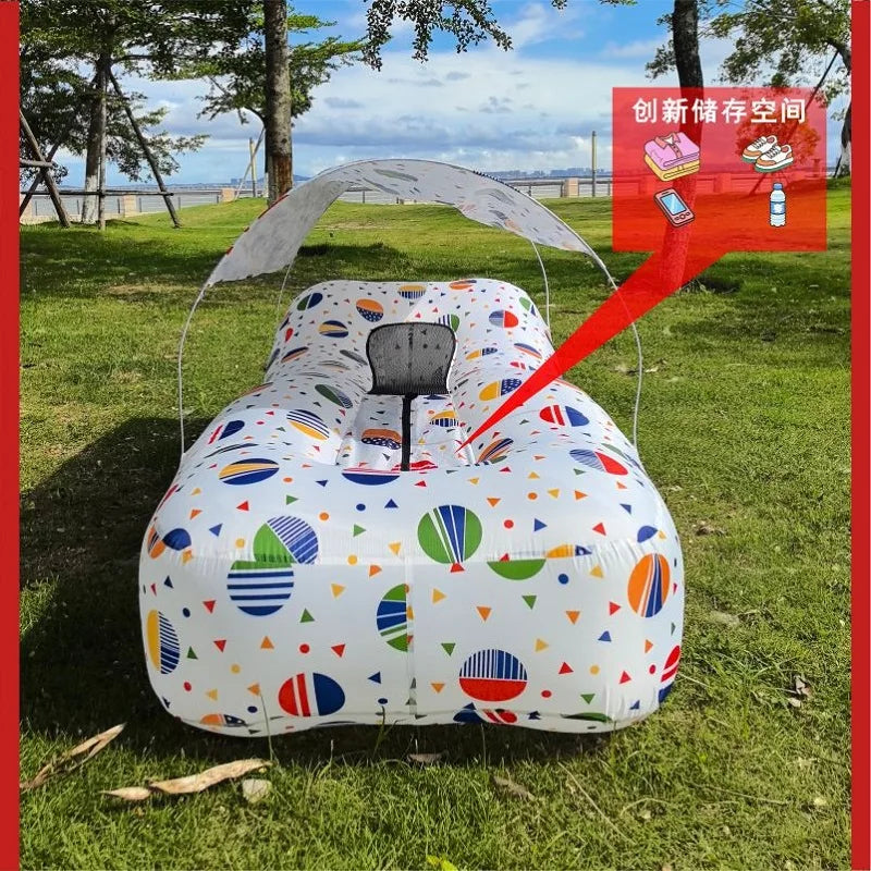 High Quality Lazy Fast Inflatable Sofa Outdoor Portable Beach Air Sofa Sun-proof Camping Pool Sofa Bed