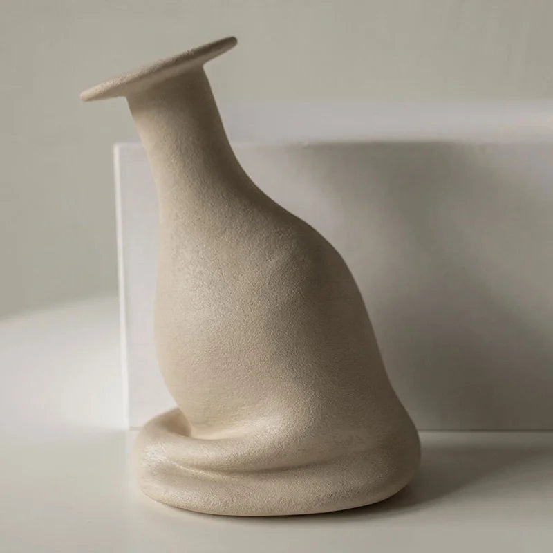 Wabi-Sabi Vases Modern Flower Vases Creative Flower Bottle Luxury Living Room Flowerpots Home Decoration Table Accessories