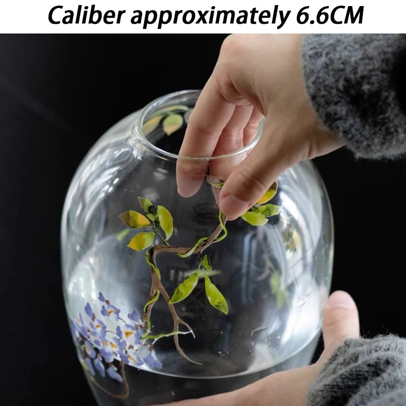 Glass Vases Flowers Centerpiece Tables Mariage Vases Plants Luxury Aesthetic Flowers Bottles Dining Table Ornaments Home Decor