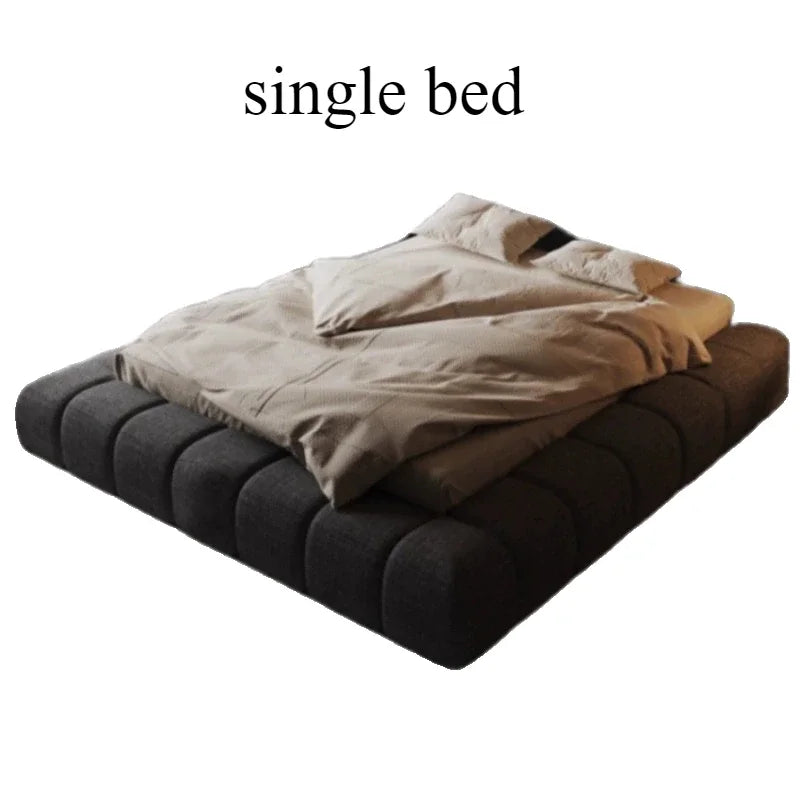 Frame High End Bed Aesthetics Tatami Minimalist Wedding Confortable Bed Master Bedroom Fashionable Design Muebles Furniture