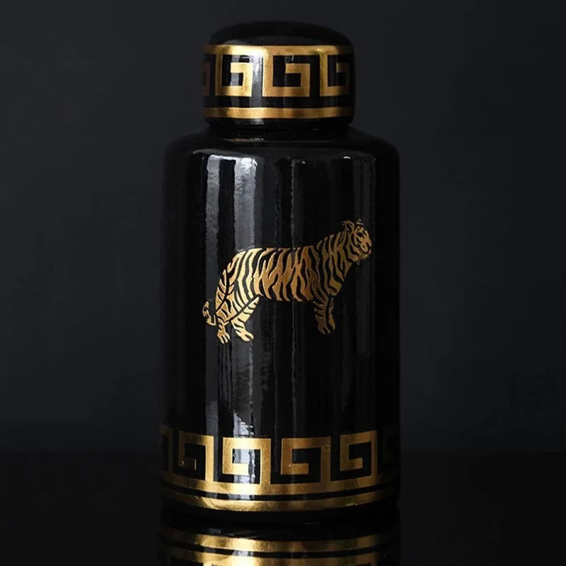 Ceramics Vases Modern Storage Flower Bottle Sculptures Elegant Room Ornaments Home Decoration Table Top Items Holiday Gifts