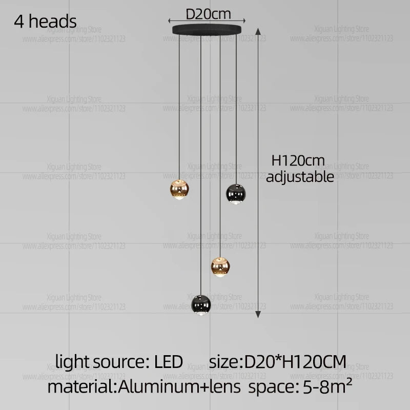 Modern Home decor Led Lights Pendant Light Lamps Chandeliers For Living Room Hanging Light Indoor Lighting LED Stair Chandelier