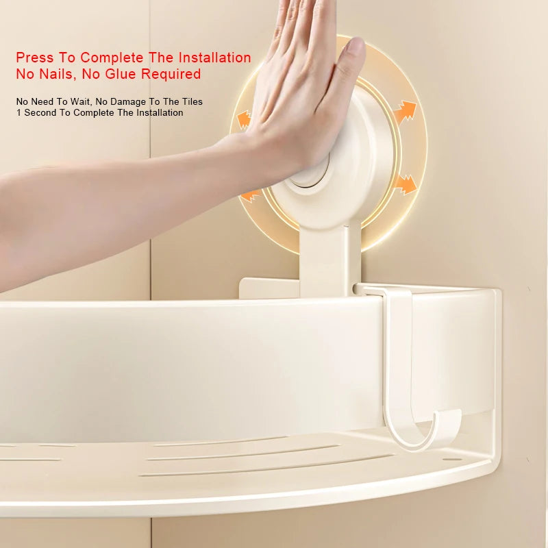 Bathroom Storage Rack Punch Free Nail-free Shower Corner Wall Shelf Makeup Product Shampoo Organizer Bathroom Accessories Holder