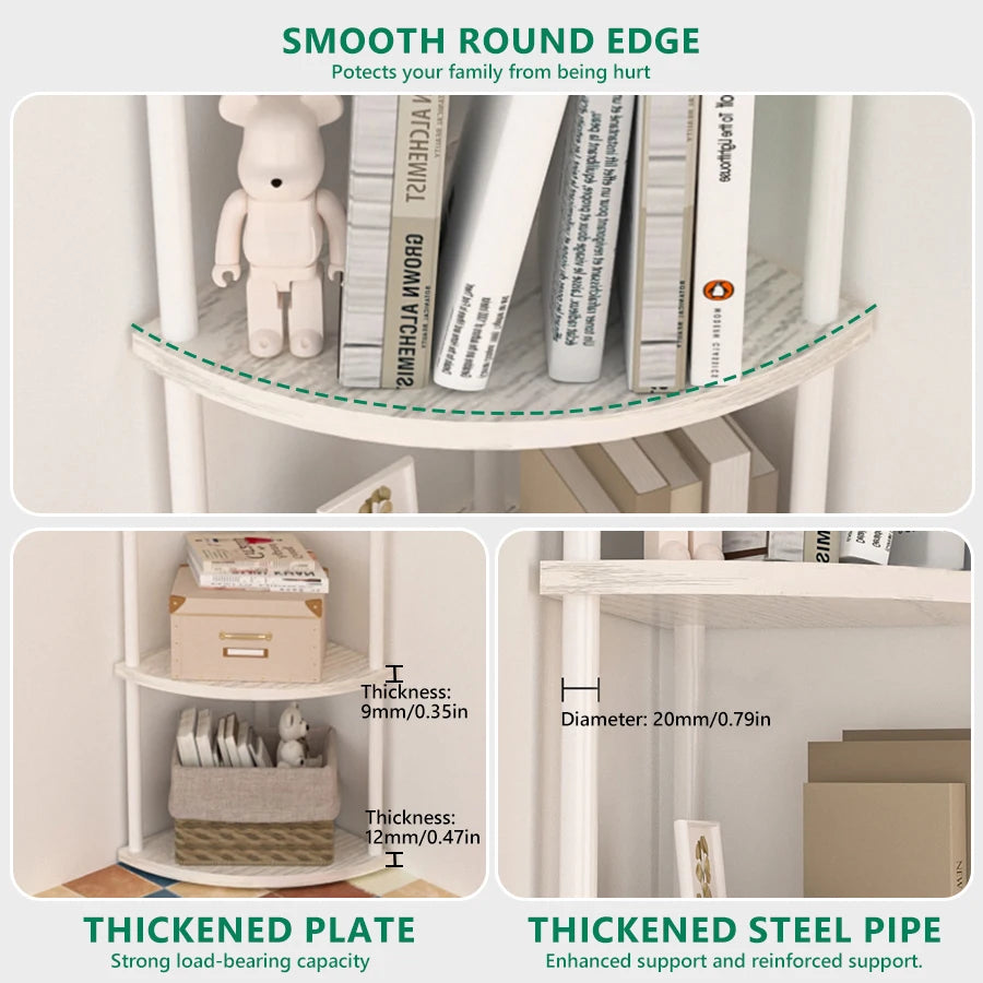 Storage Rack Wall Corner Shelf Practical Storage Rack Living Room/Kitchen/Bedroom Bookshelf Shelf Plant Rack Flower Rack 3/4/5/6