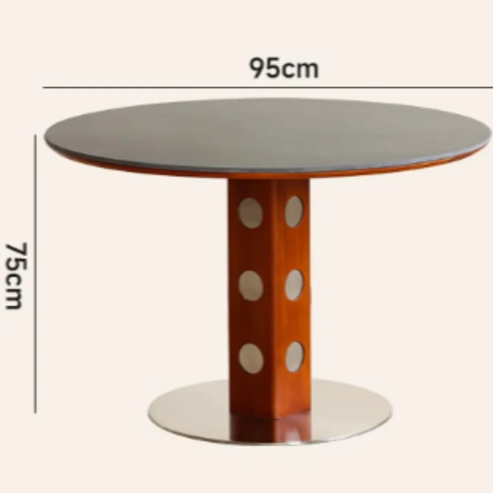 Living Luxury Dining Tables Wood Vintage Balcony Minimalist Dining Table Round Breakfast Set Sala Da Pranzo Home Furniture
