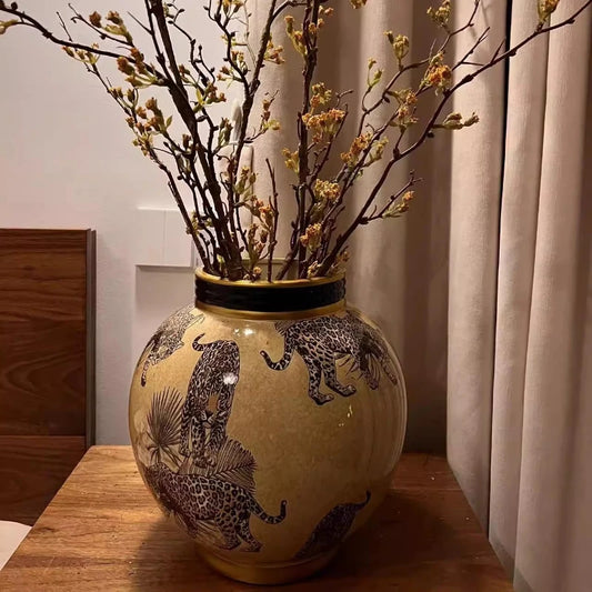 Ceramics Vases Modern Storage Flower Bottle Sculptures Elegant Room Ornaments Home Decoration Table Top Items Holiday Gifts