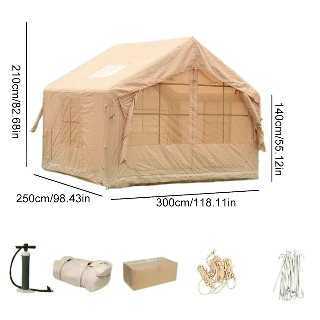 Large Camping Air Tent  Quick Setup Camping Tent 3/4P Overnight Rainproof Thickeneded Picnic Family Camping travel Outdoor Tent