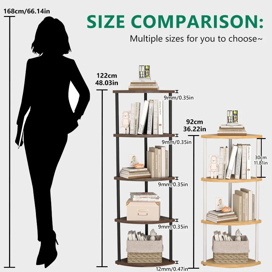 Storage Rack Wall Corner Shelf Practical Storage Rack Living Room/Kitchen/Bedroom Bookshelf Shelf Plant Rack Flower Rack 3/4/5/6