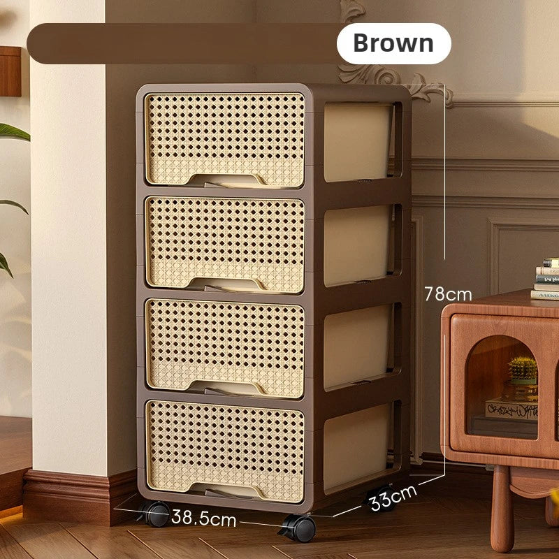 Removable Living Room Cabinet Space Saving Storage Cabinet Multi Layer Drawer Modern Bedroom Cabinets Snack Luxury Furniture