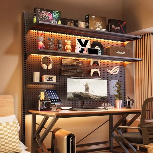 Home Storage Shelf Landing Room Metal Storage Rack Study Computer Organization Desktop Home Decor Holders Racks Tray Accessories