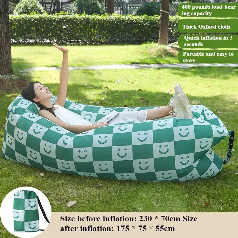 Camp Inflatable Sofa High Load-bearing Outdoor Portable Inflatable Sofas Multiple Scenarios Can Lie Down Picnics Outing Sofas