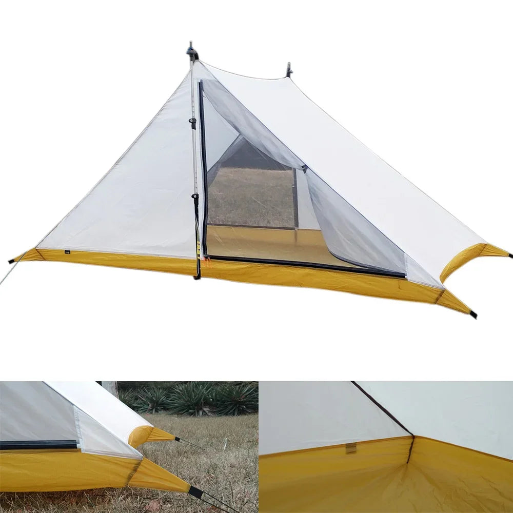 2 Person Professional Waterproof Two-sided 20D Silnylon Tent Outdoor Ultralight Camping Hiking Tent 3-4 Season Backpacking Tents
