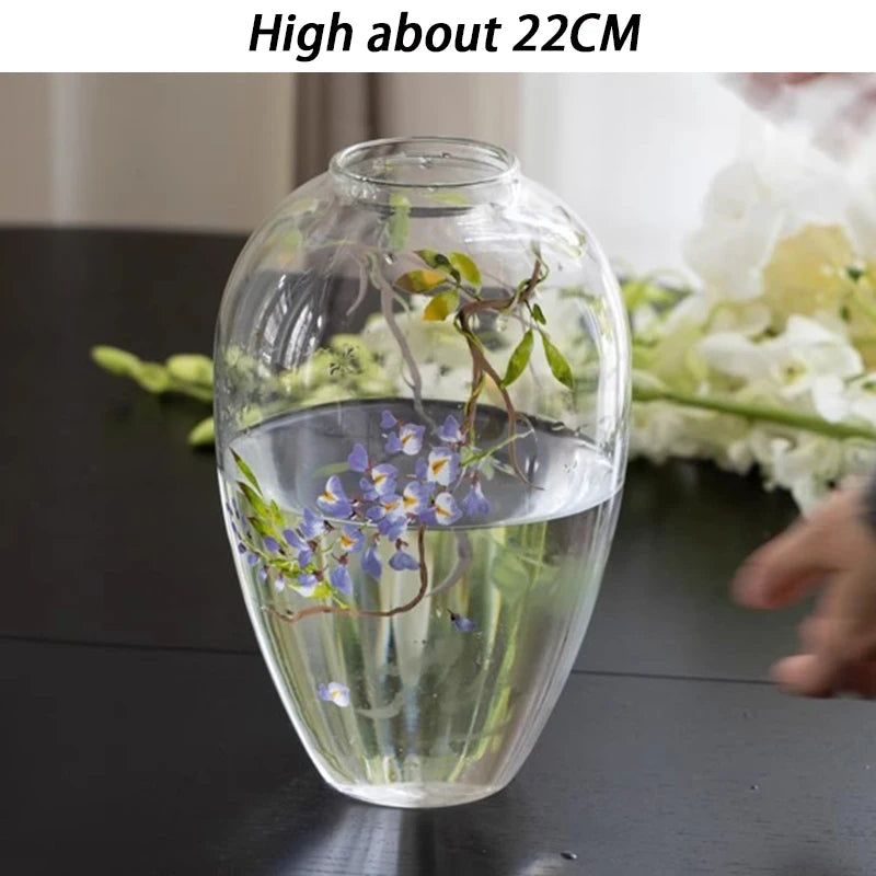 Glass Vases Flowers Centerpiece Tables Mariage Vases Plants Luxury Aesthetic Flowers Bottles Dining Table Ornaments Home Decor