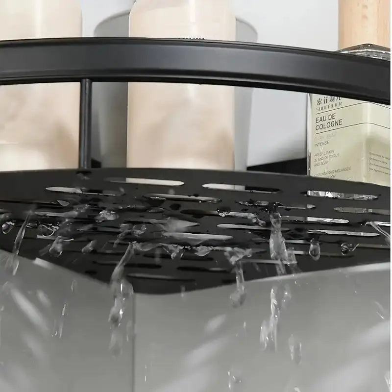 Bathroom Shelf Kitchen Storage Organizer Aluminum Alloy Shampoo Rack Shower Shelf Bathroom Accessories No Drill Shelf