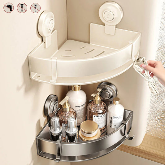 Bathroom Storage Rack Punch Free Nail-free Shower Corner Wall Shelf Makeup Product Shampoo Organizer Bathroom Accessories Holder