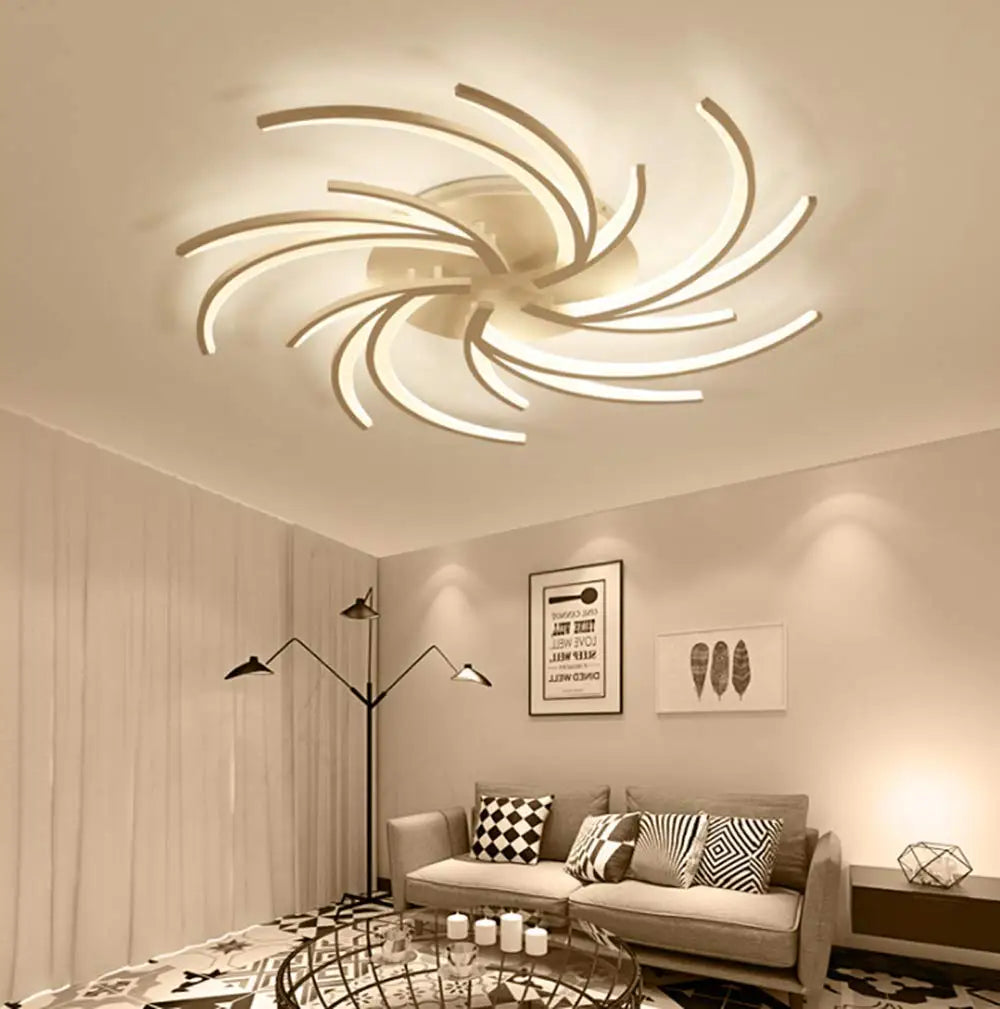 Modern LED Chandelier Home Decoration Ceiling Light For Living Study Room Bedroom Ceiling Lamps Indoor Lighting White Decor Lamp