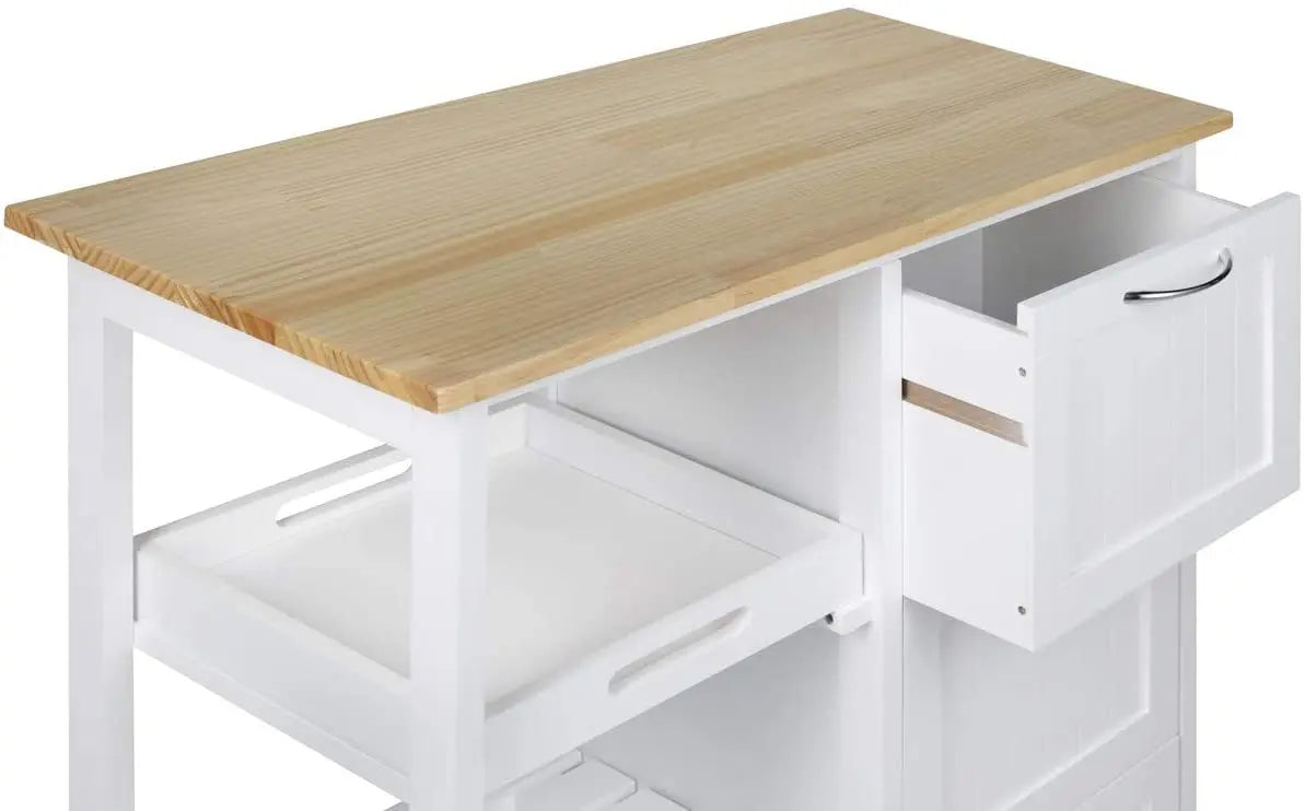 White And Large Storage Room Kitchen Serving Storage Trolley Cart Furniture