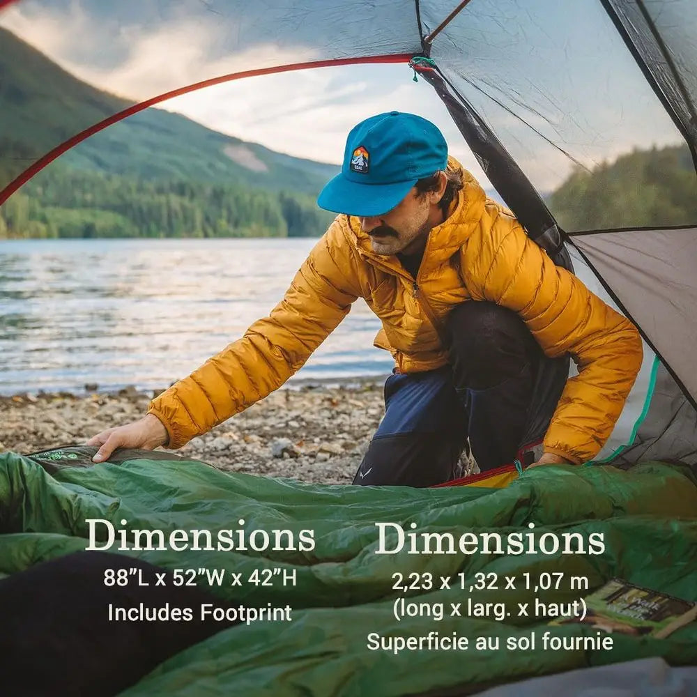 PEAK1 Waterproof Backpacking Tent - Lightweight, Wind-Resistant for 1-6 People, Various Sizes