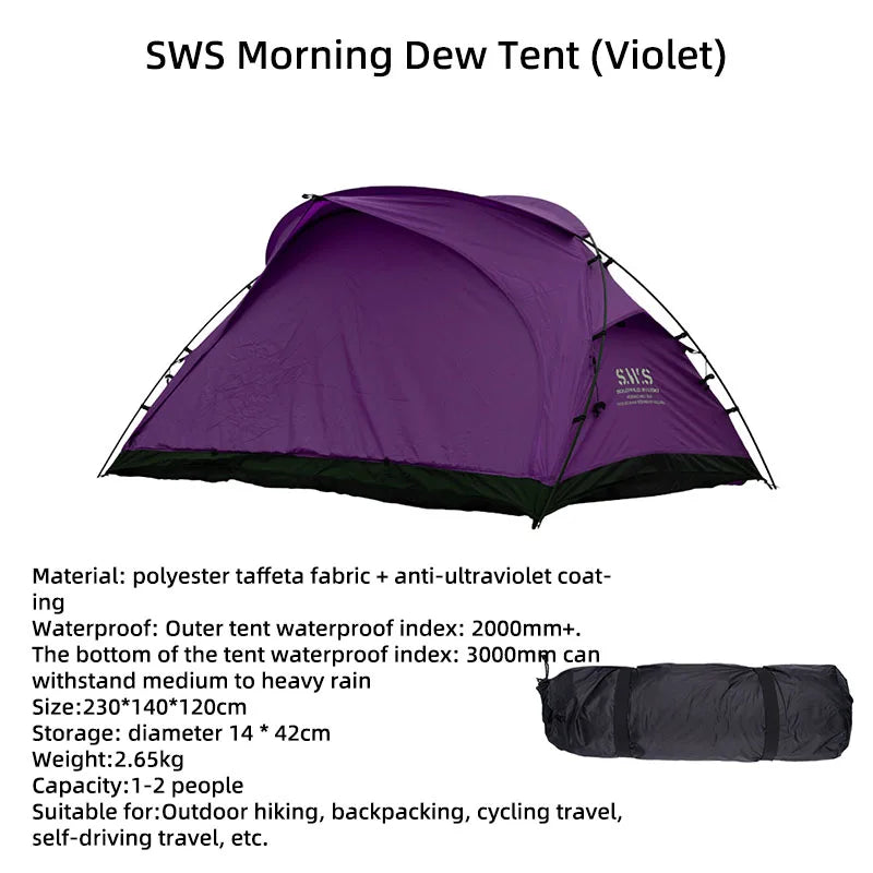 WELLHIKE Outdoor Portable Tent Single and Double Field Park Camping Equipment Rain and Sun Thickened Three Sseason Tent