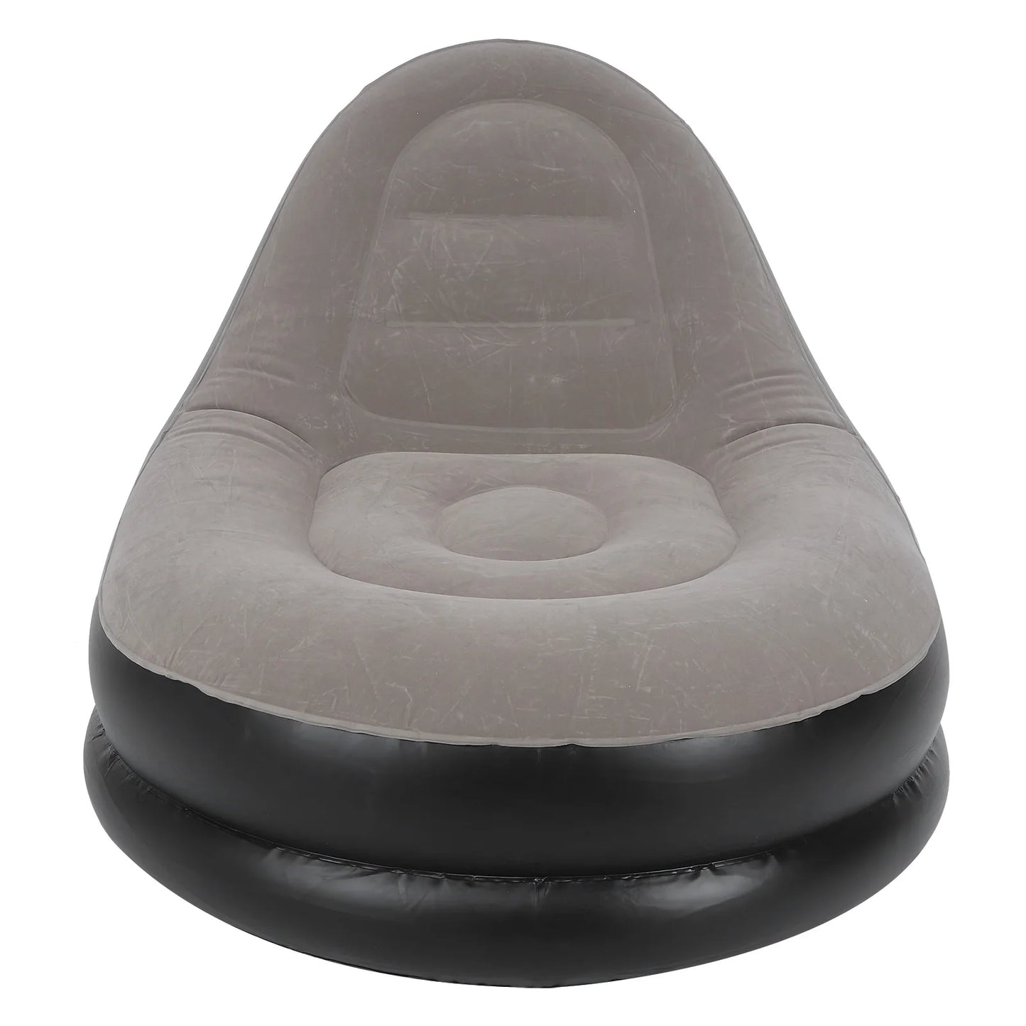 Inflatable Sofa High-Quality Flocking Material With Ergonomic Design And Footstool Suitable For Living Room Bedroom Balcony