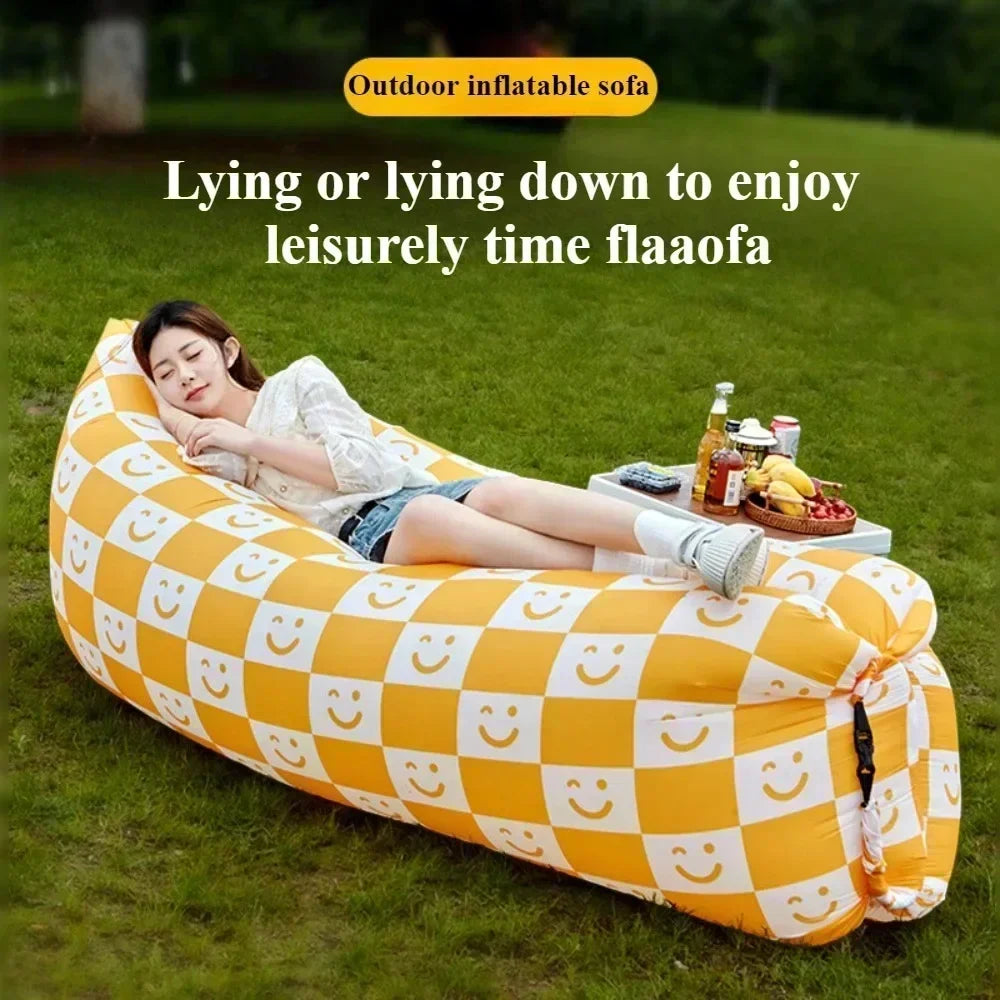 Camp Inflatable Sofa High Load-bearing Outdoor Portable Inflatable Sofas Multiple Scenarios Can Lie Down Picnics Outing Sofas