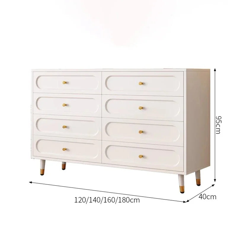 Modern Simple Dresser Cabinet Minimalist Cream Hidden Storage Living Room Cabinets Stylish Handles Dressoir Kast Furniture