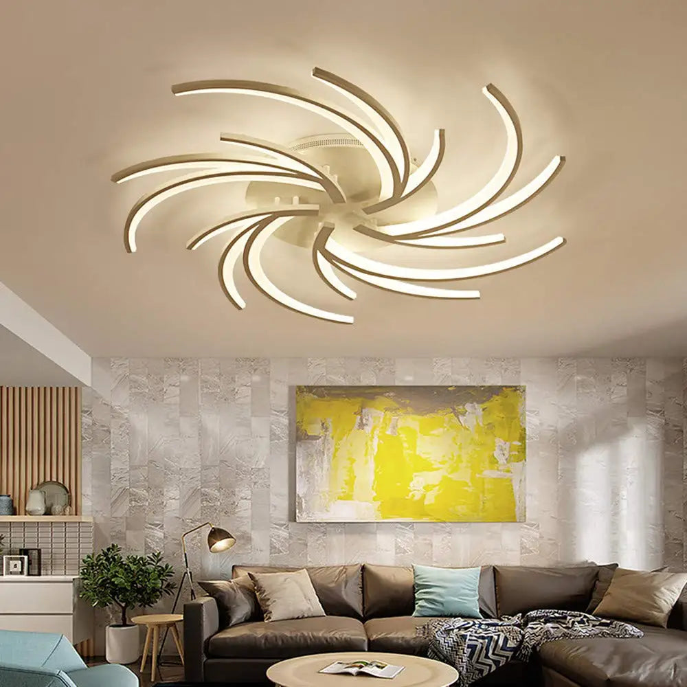 Modern LED Chandelier Home Decoration Ceiling Light For Living Study Room Bedroom Ceiling Lamps Indoor Lighting White Decor Lamp