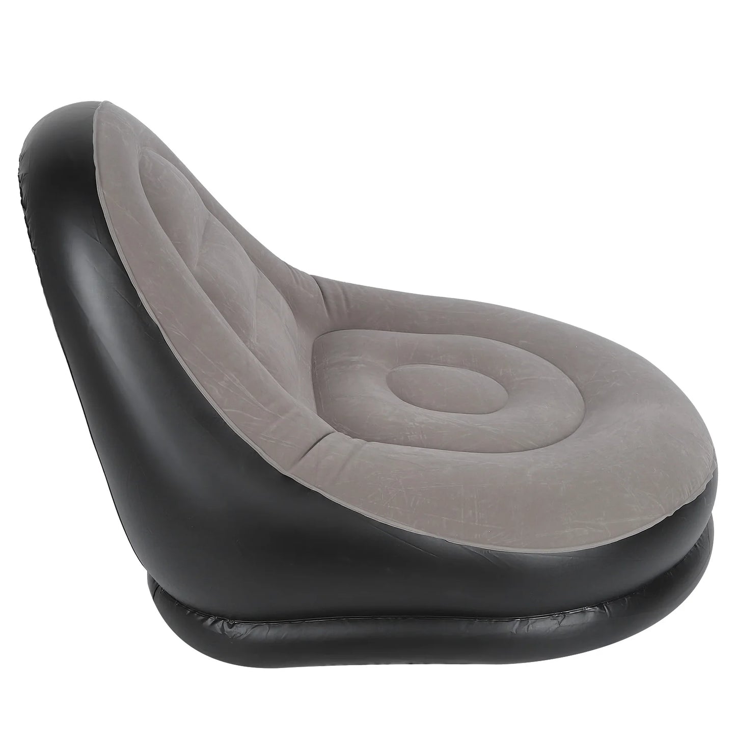 Inflatable Sofa High-Quality Flocking Material With Ergonomic Design And Footstool Suitable For Living Room Bedroom Balcony