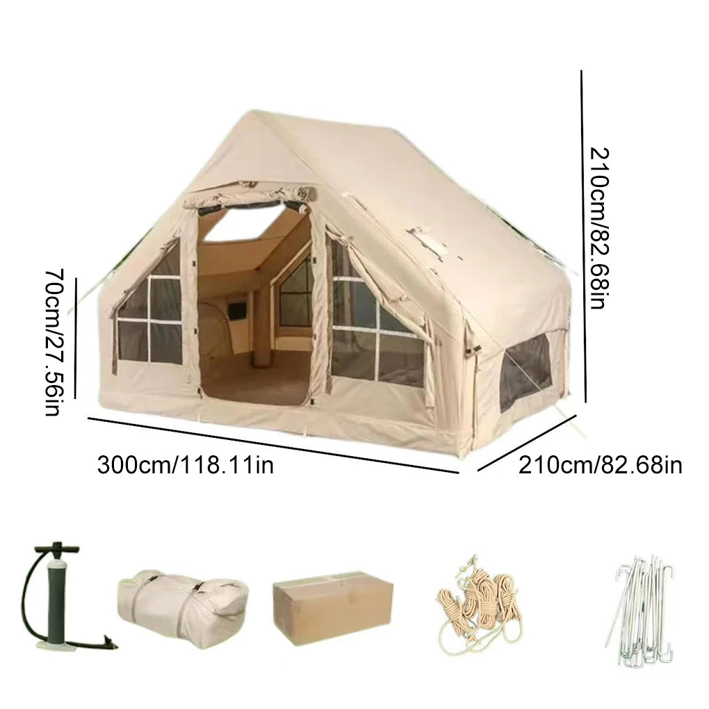 Large Camping Air Tent  Quick Setup Camping Tent 3/4P Overnight Rainproof Thickeneded Picnic Family Camping travel Outdoor Tent