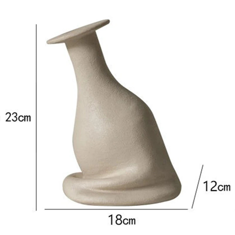 Wabi-Sabi Vases Modern Flower Vases Creative Flower Bottle Luxury Living Room Flowerpots Home Decoration Table Accessories
