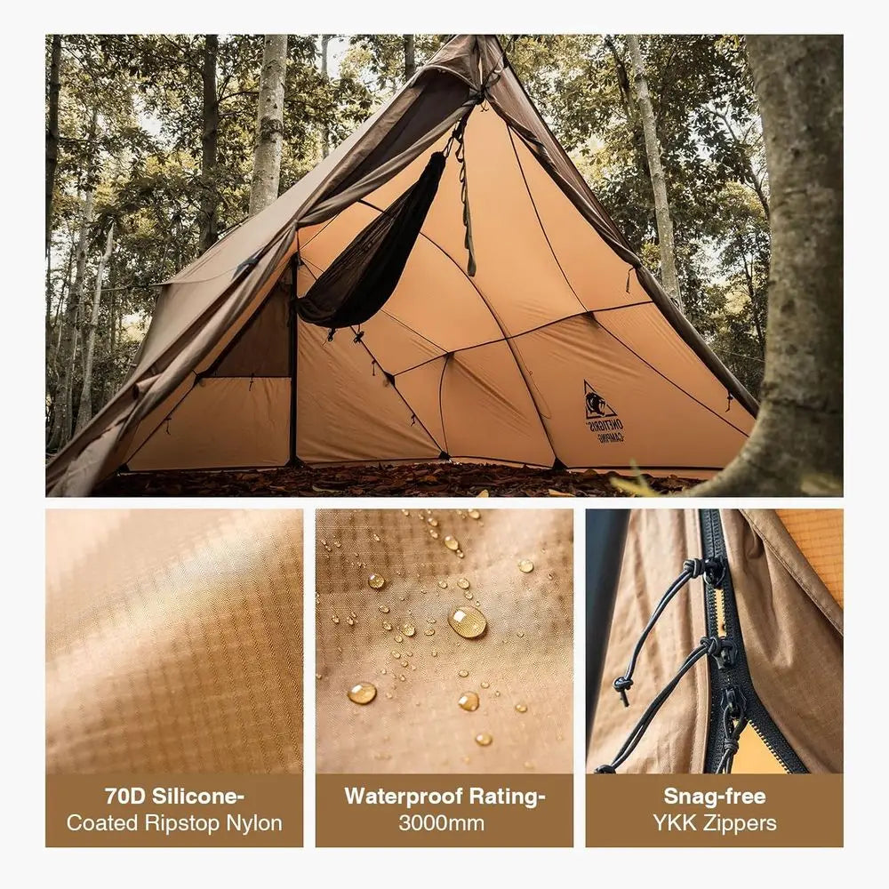 4-Season Waterproof Hammock Tent: Spacious, Weather-Resistant Shelter for Camping, Hiking, and Outdoor Adventures