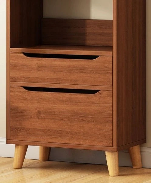 Living Room Bookshelf Multi-Level Floor Standing Storage Rack Office Display Cabinet Bookcase With Drawers Study Books Storage