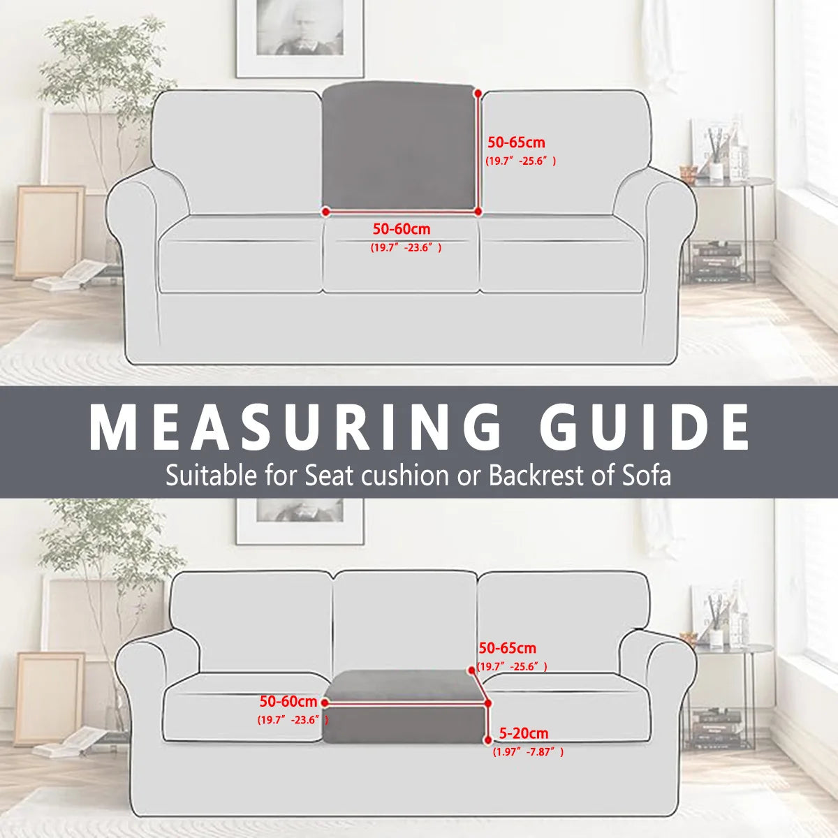 Outdoor Waterproof Tropical Print Sofa Cushion Covers Non-Slip Furniture Protectors Replacement for Individual Seat Cushions New