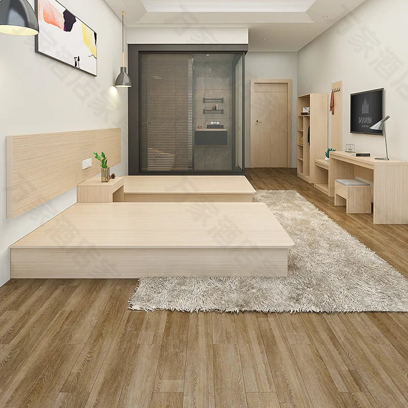 Hotel Bed Hotel Furniture Factory Standard Room Single Room Full Apartment Homestay Single Bed Twin Rental Room Available