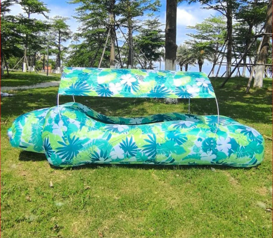 High Quality Lazy Fast Inflatable Sofa Outdoor Portable Beach Air Sofa Sun-proof Camping Pool Sofa Bed