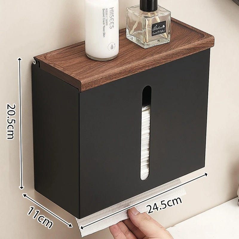 Bathroom Tissue Box Luxury Living Room Bedroom Tissue Box Storage Kitchen Wall Mounted Paper Case Toilet Rectangular Home Decor