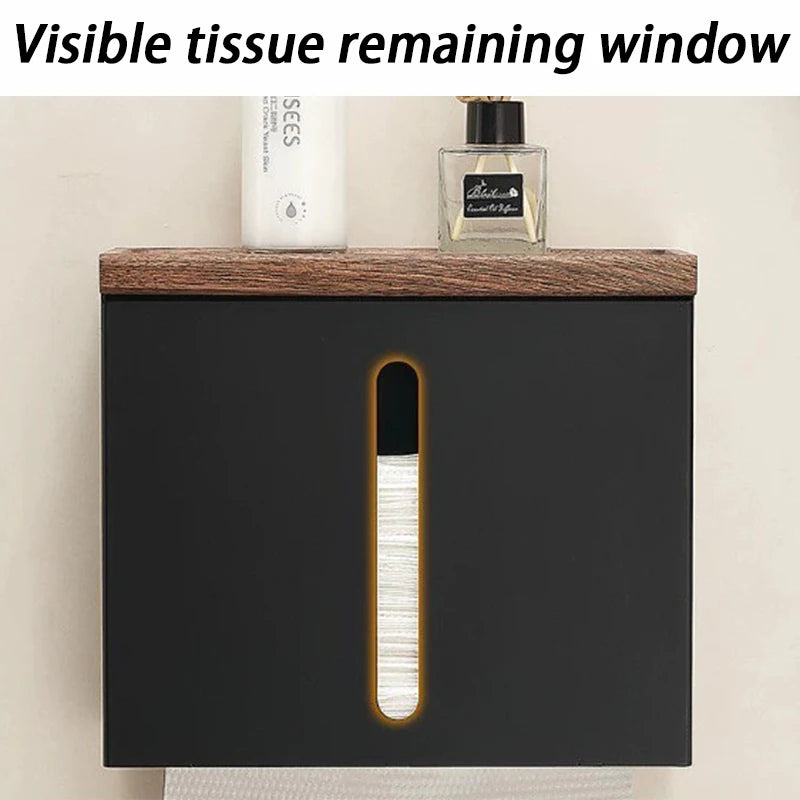 Bathroom Tissue Box Luxury Living Room Bedroom Tissue Box Storage Kitchen Wall Mounted Paper Case Toilet Rectangular Home Decor