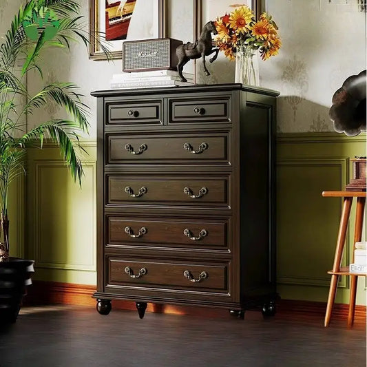 Nordic Simple Living Room Cabinets Drawers Black Solid Wood Living Room Cabinets Storage Vintage Wohnzimmer Schrank Furniture