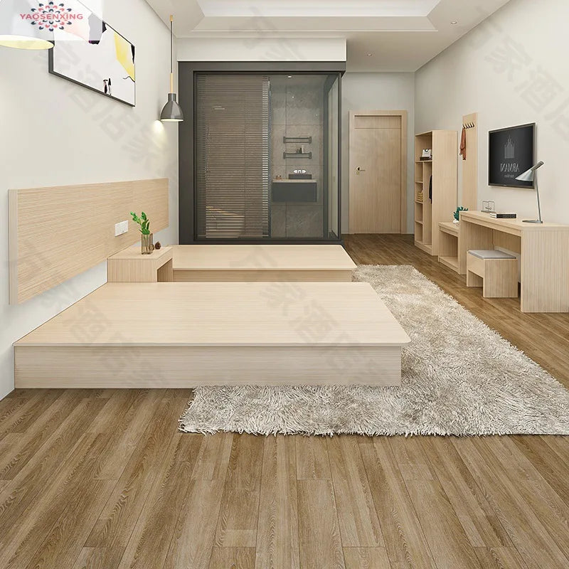 Hotel Bed Hotel Furniture Factory Standard Room Single Room Full Apartment Homestay Single Bed Twin Rental Room Available