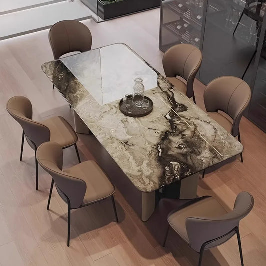 Small Space Square Dining Tables Design Deco Brown Nordic Dining Tables Marble Modern Luxury Mesas De Comedor Furniture Home